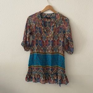 Tolani paisley flowy mini dress - size XS